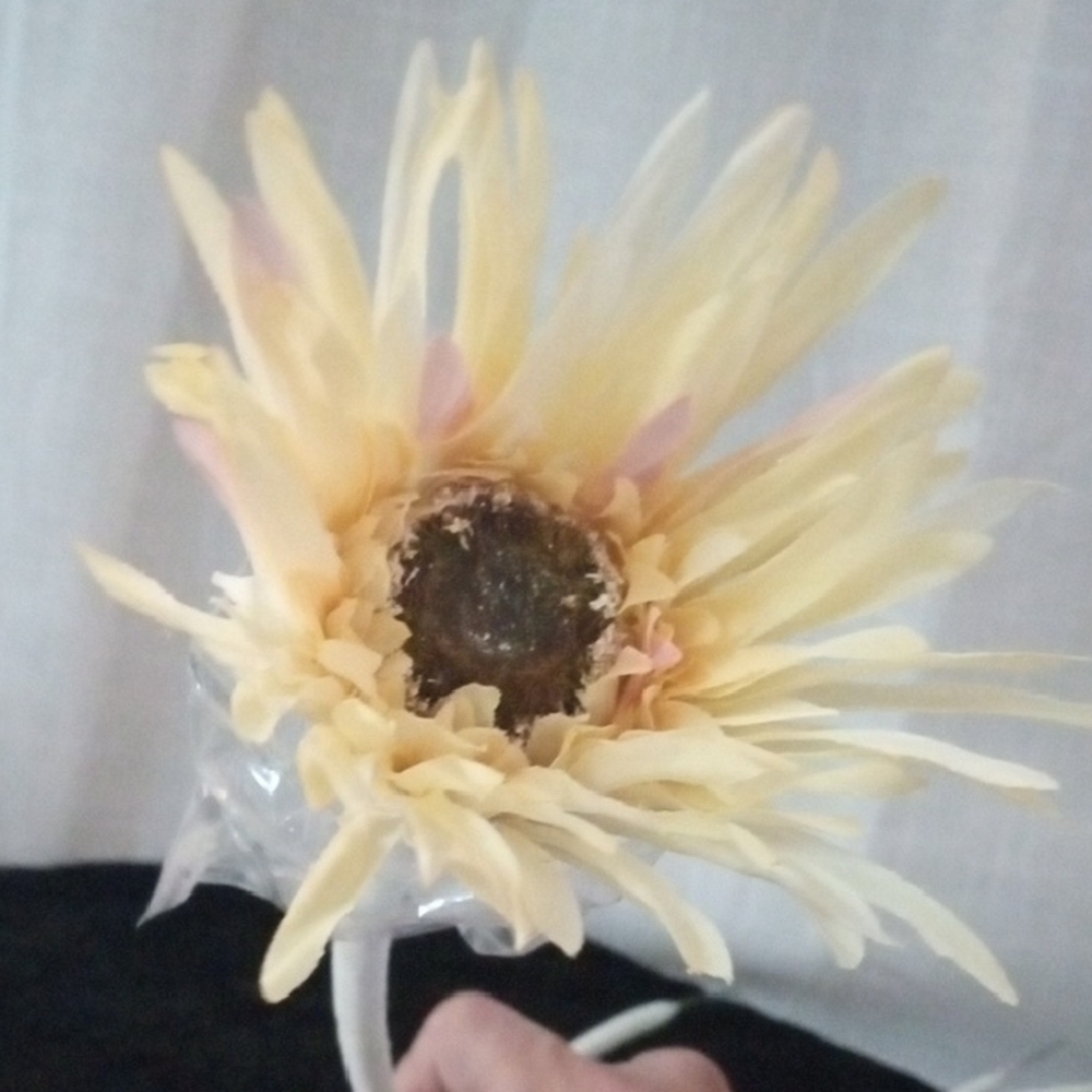 1 DOZ.Vibrant Cream &  Pink Gerber Daisy Faux Floral Accents